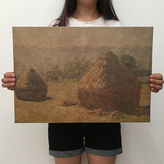 Nourcove Vintage Haystack Painting-Style Wall Poster - product image