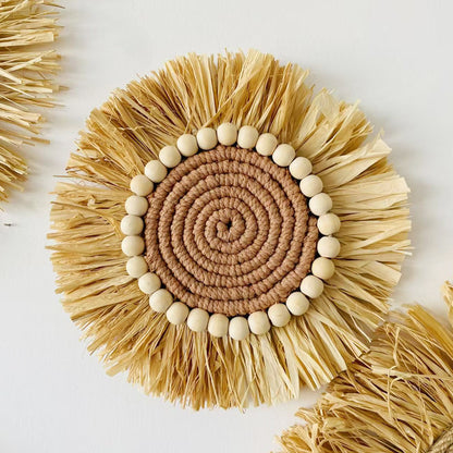 Nourcove Nordic Raffia-Look Woven Wall Hanging - product image