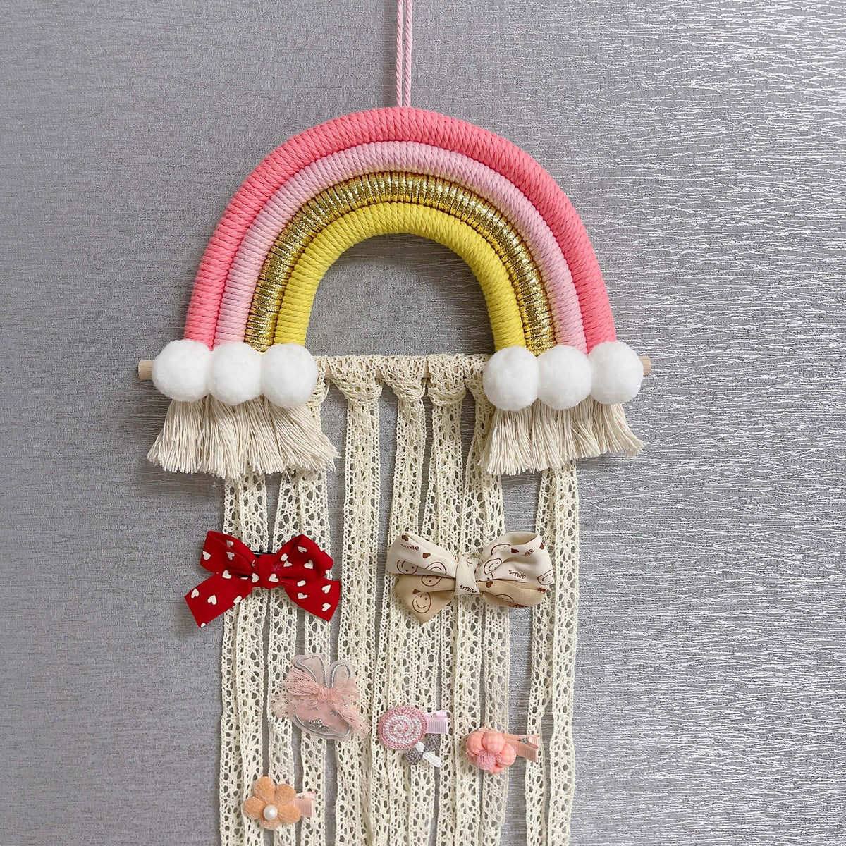 Nourcove Nordic Rainbow Pom-Pom Wall Hanging - additional product photo