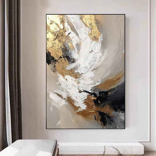 Nourcove Gold-Tone Abstract Textured-Look Wall Art - product image